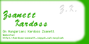 zsanett kardoss business card